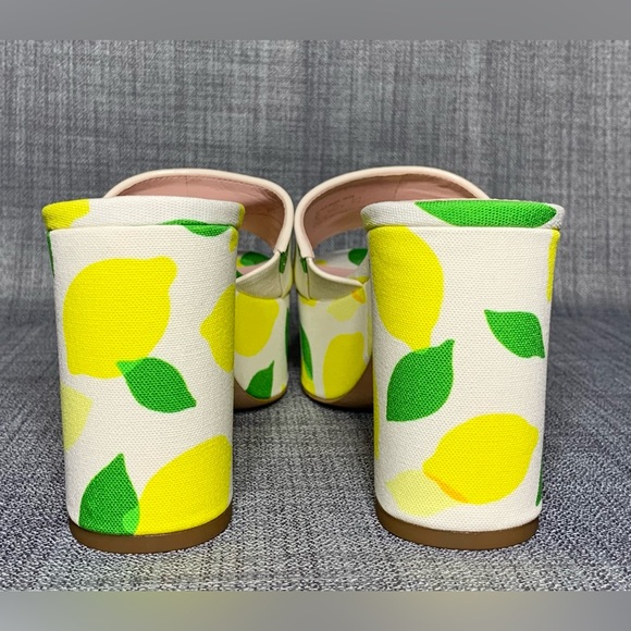 Kate Spade New York Ibiza Platform Mule Sandals Lemon Toss - Picture 5 of 8